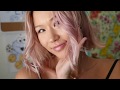 How I Tone and Dye My Dark Asian Hair Pastel Pink - L&#39;Oreal Colorista / Manic Panic ロレアルパリカラーリスタ