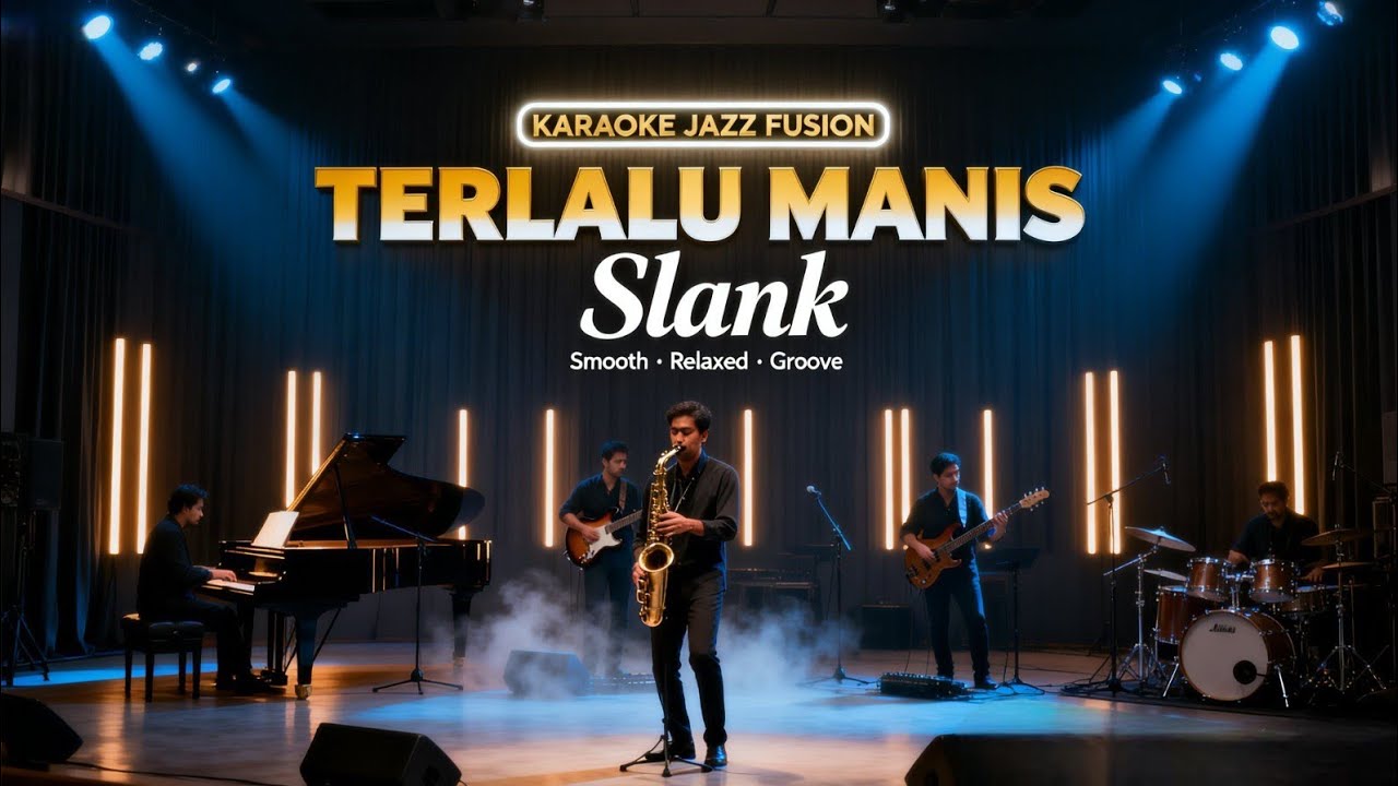 [KARAOKE] Terlalu Manis - Slank | Jazz Fusion Version | Smooth \u0026 Emotional Groove