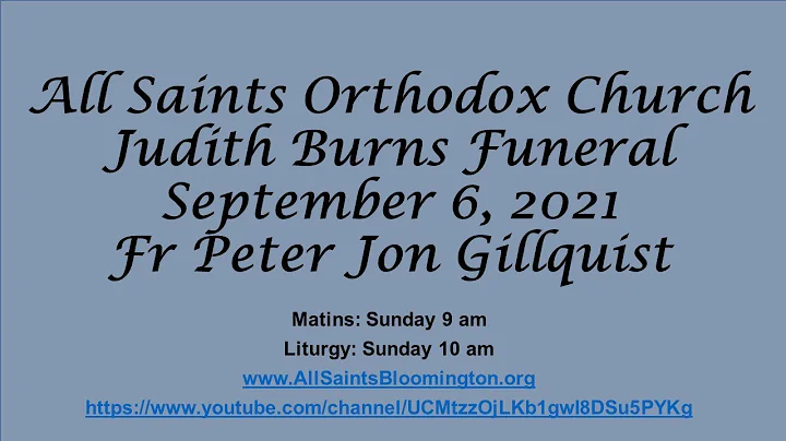 All Saints Orthodox Church - Funeral - Judith Burn...