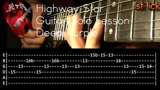 Highway Star Guitar Solo Lesson - Deep Purple (with tabs) pt 2 chords
