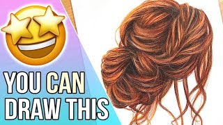 Drawing Ginger Hair in Coloured Pencil- How to Draw Realistic Hair @KirstyPartridgeArt