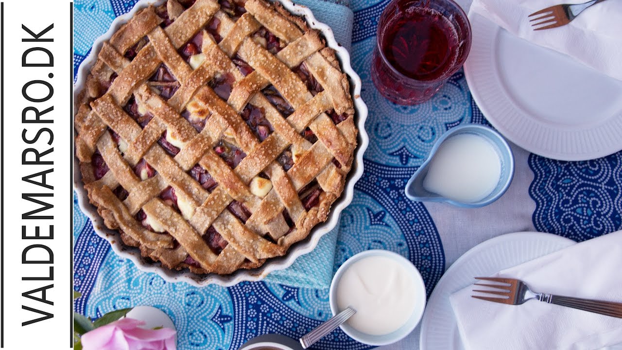 Rarbarbartærte på grill