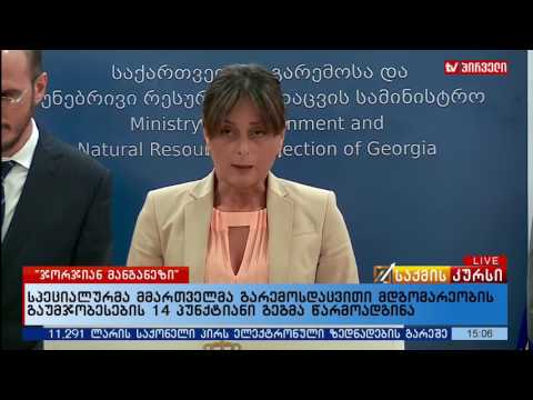 სპეციალურმა მმართველმა გარემოსდაცვითი მდგომარეობის გაუმჯობესების 14 პუნქტიანი გეგმა წარმოადგინა