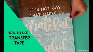 How to use transfer tape with vinyl - A girl and a glue gun