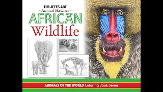 African Wildlife Coloring Book by Tim Jeffs Flip-Through Video