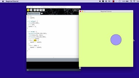 Processing Beginner Tutorial: Coordinate System, Shapes, Colors, and Movement