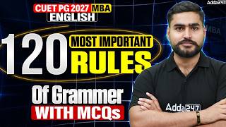 CUET PG MBA 2027 English Grammar | 120 Essential Rules with MCQs | Exam Prep