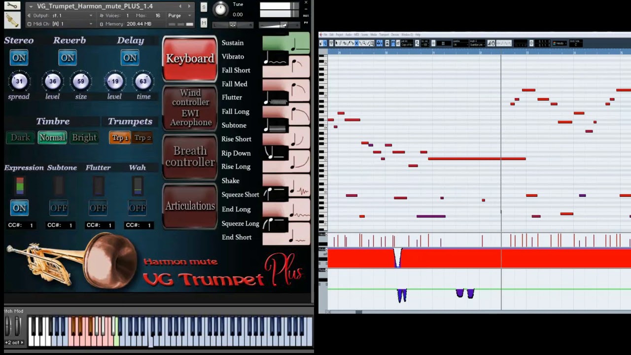 Harmon muted Kontakt sound library, vst brass orchestral and woodwind