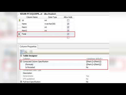 computed column  در sql server