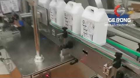 5 Liter bucket double side lableing machine front back 2 sides labeling line