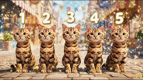 5 Little Cats 🐾 | Fun Kids Song & Nursery Rhyme | Learn Counting with Cute Cats | Giggles Rhymes TV