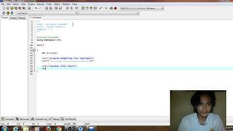 Program C++ "MENGHITUNG LUAS SEGITIGA"