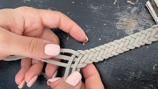 How to do Snake Belly Leather Braiding #leathercraft