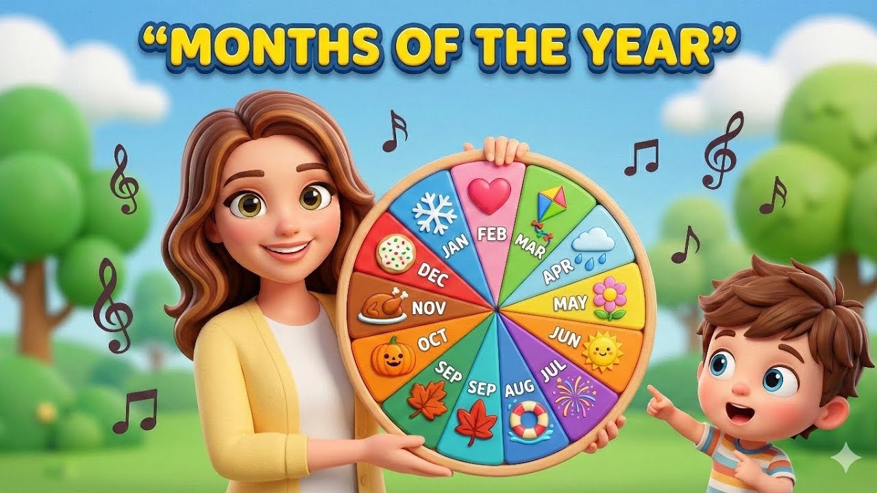 Months of the Year Song for Kids (12 Months) | Months name learning for kids | KiddyXYZ