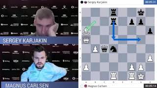 QUEEN VS 2 ROOKS!! Magnus Carlsen vs Sergey Karjakin || Champion Chess Tour 2021 - R8