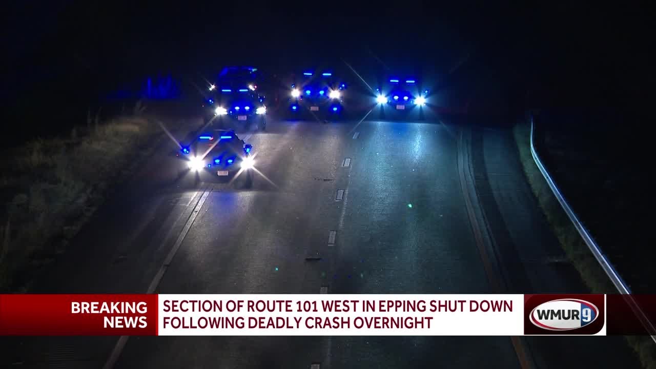 Deadly crash shuts down section of Route 101 in Epping - YouTube