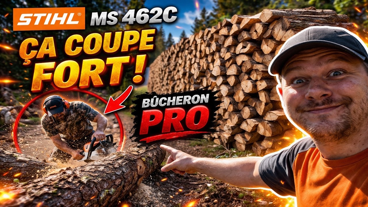 Firewood cutting 2025/2026: IT'S A HARD CUT! 💥 STIHL MS 462C