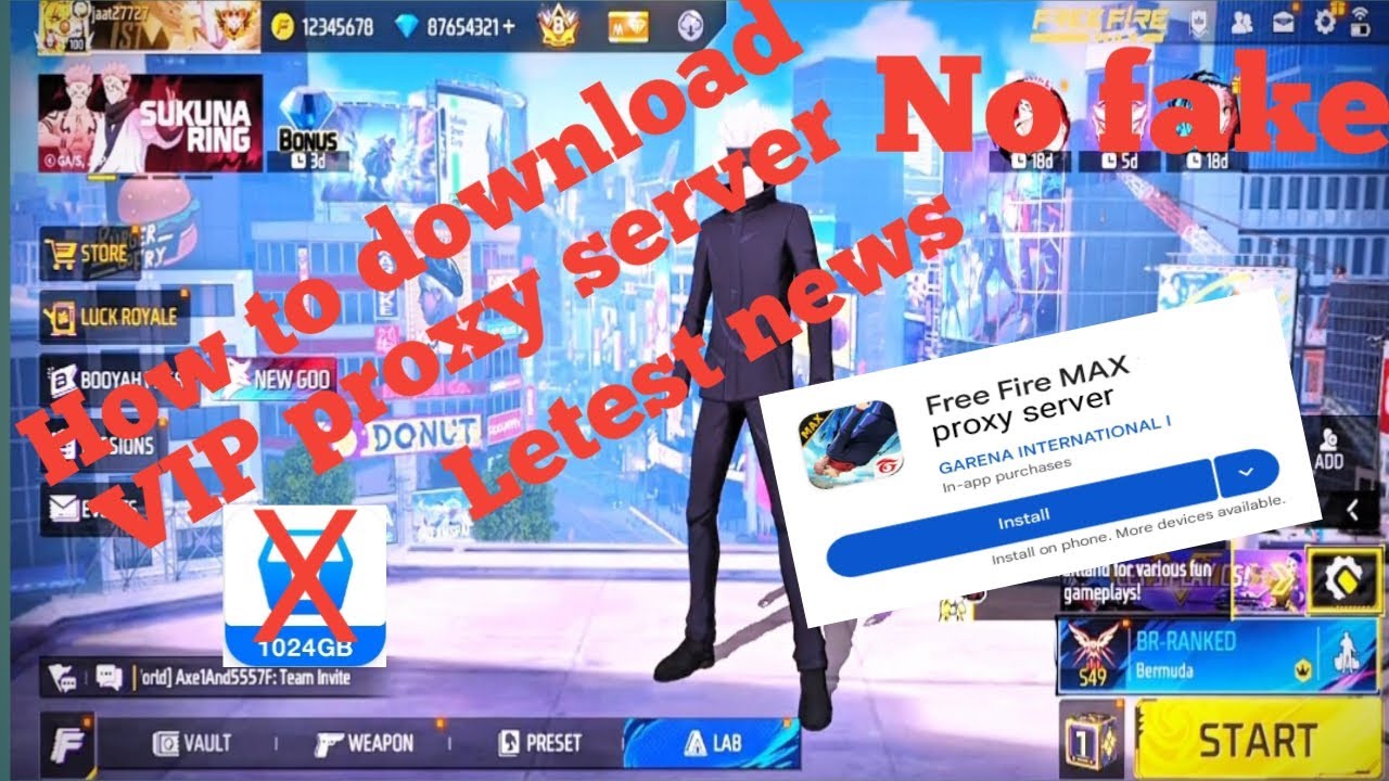 Proxy Server Free Fire | How to Download Proxy Server 🥳 | New trick unlock |