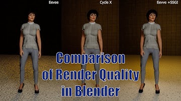 Comparison of Render quality within Cycle X, Eevee and SSGI