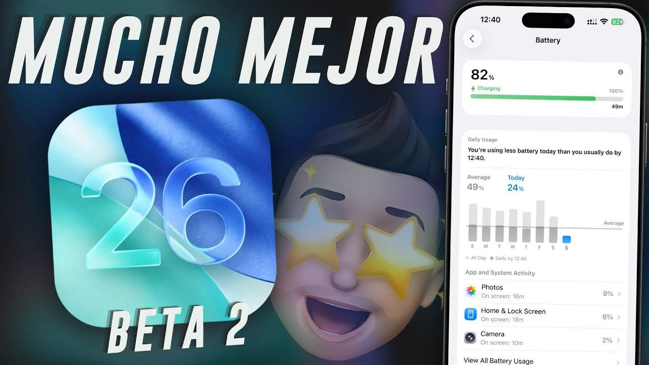 iOS 26 beta 2 - Grandes Mejoras y Mejor Batería 🤩 - YouTube