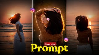 Sunset Reflection With Soft Ambient light Photo Prompt | Instagram Viral Photo Prompt screenshot 3
