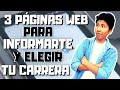 3 Paginas web que te serviran para elegir tu carrera universitaria/ profesional / tecnica en Peru