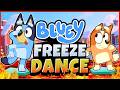 🌋 Bluey Floor is Lava Party🌋 Brain Breaks for Kids | Bluey Freeze Dance Party | Kids Dance Songs