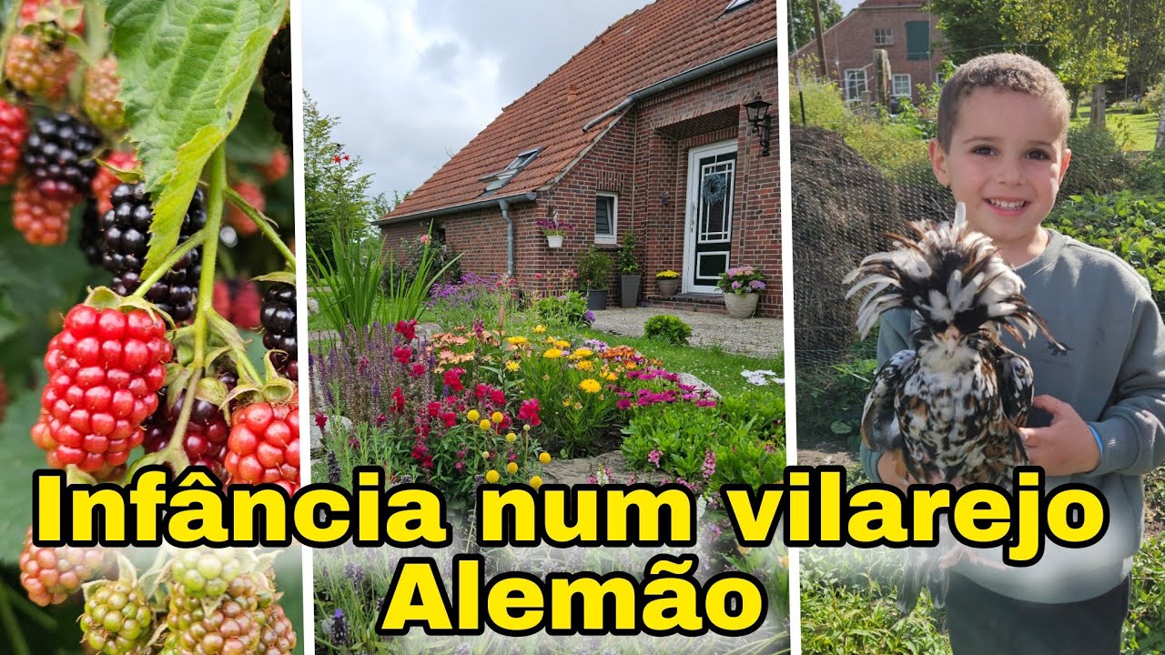 A infância num vilarejo | O pequeno mostra as frutas do jardim | Vendemos ovelhas