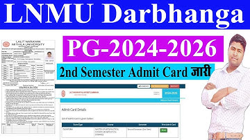 PG 2 Semester Admit Card (2024-26)😊 How To Download LNMU PG 2 second semester Admit Card