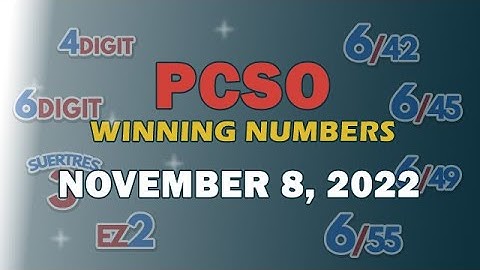 P203M Ultra Lotto 6/58, EZ2, Suertres, 6Digit, Lotto 6/42, and Superlotto 6/49 | November 8, 2022