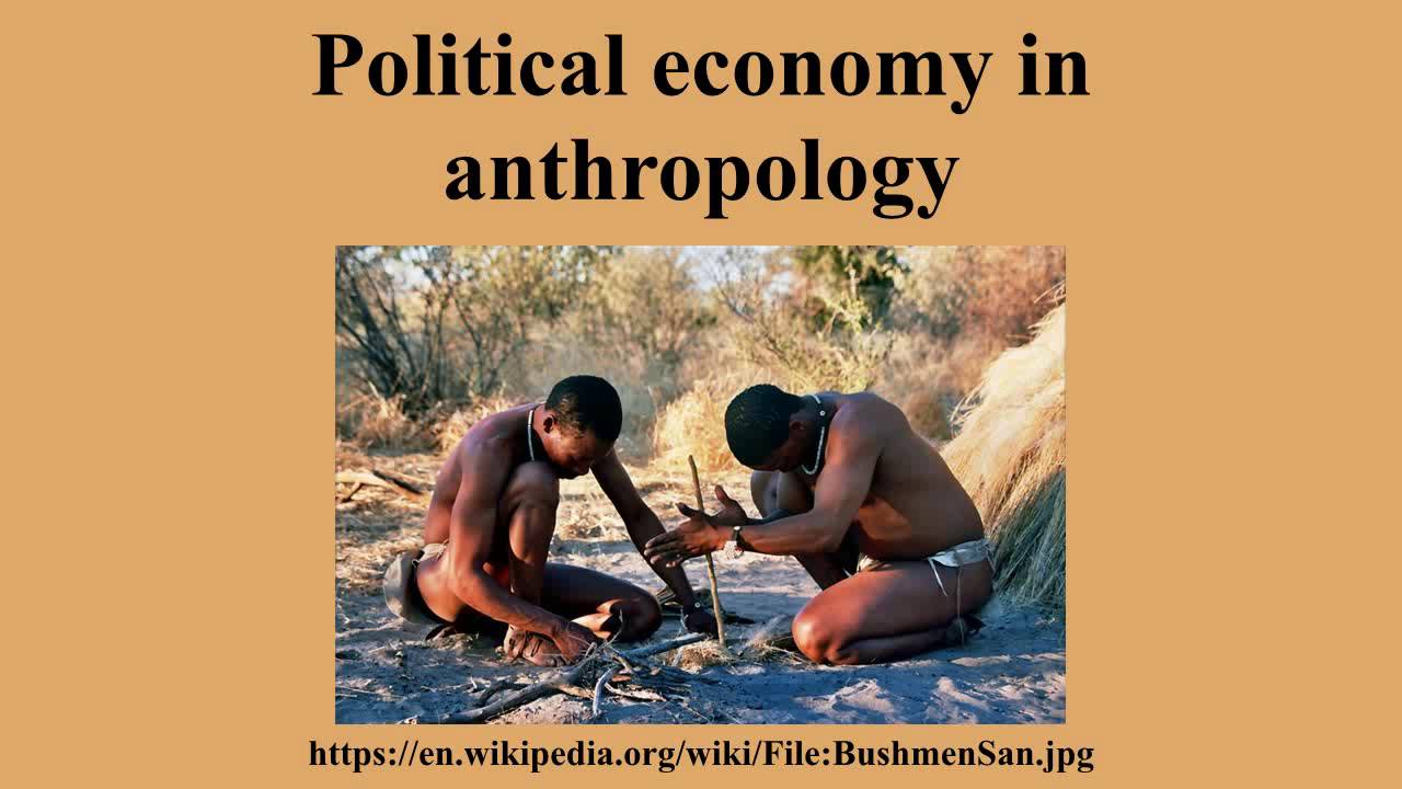 Political economy in anthropology