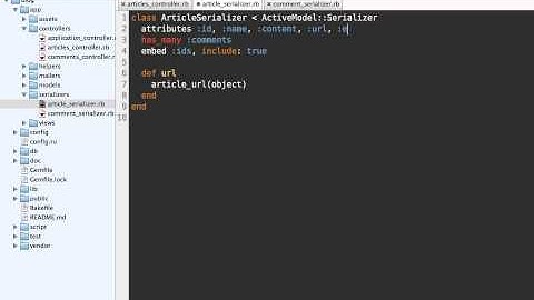 Ruby on Rails - Railscasts #409 Active Model Serializers