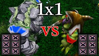 Tiny vs Tidehunter with and without 6x Sange And Yasha