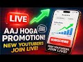 LIVE Channel Promotion 🔴 For New YouTubers | Aaj Hoga Sabka Promotion🏆🌸