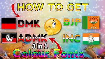 How to Edit Colour Fonts in #Picsart | multiple colors fonts| #BJP #ADMK #DMK in #tamil