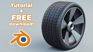 How to Model QUICK and EASY WHEEL in BLENDER 3D! - Full Tutorial + Free Model