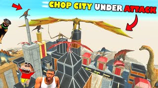 Defending CHOP CITY with SHINCHAN and AMAAN in Animal Revolt Battle Simulator Dinosaur Game Hindi