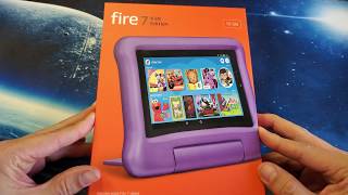 2019 Amazon Fire 7 Kids Edition Tablet, 7' Display w/ KidProof Case Unboxing