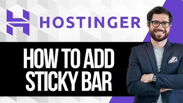How to Add a Sticky Bar in Hostinger Website Builder