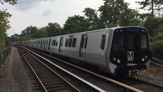 Washington Metrorail HD 60fps: WMATA Kawasaki 7000 Series Trains on Red, Blue, & Green Lines