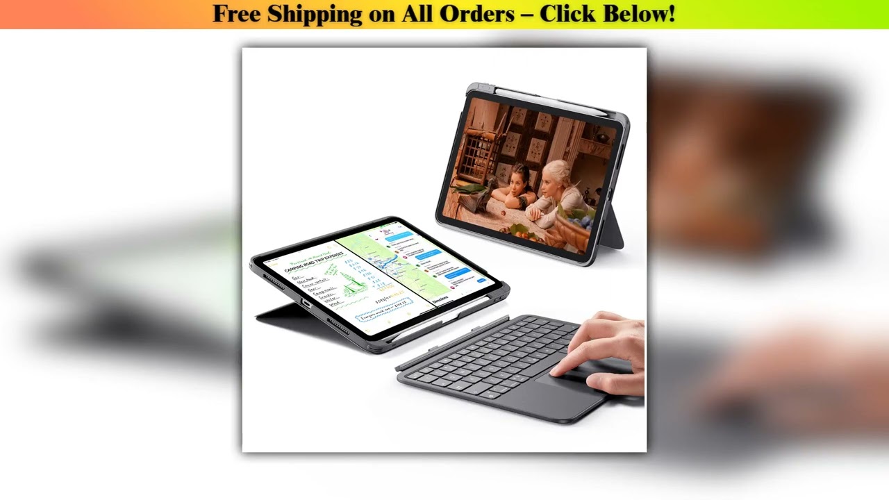 ESR iPad 11th (A16) 2025/10th Gen Flex Keyboard Case UltraLight Magnetic Detachable Keyboard for