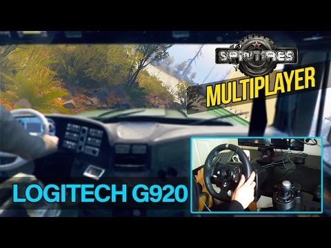 Logitech G920 ile SpinTires Multiplayer - Mercedes-Benz Zetros [WheelCam]