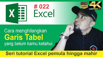 Cara menghilangkan garis tabel di excel, belajar excel untuk pemula