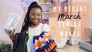 Beginner Friendly Pieces I Sewed in March | Destashing my Fabric & Pattern Collection
