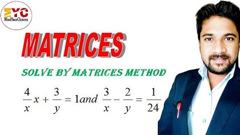 Matrices - Solve by Matrix Method || Solving Simultaneous Equation Using Matrix Method || #Matrix