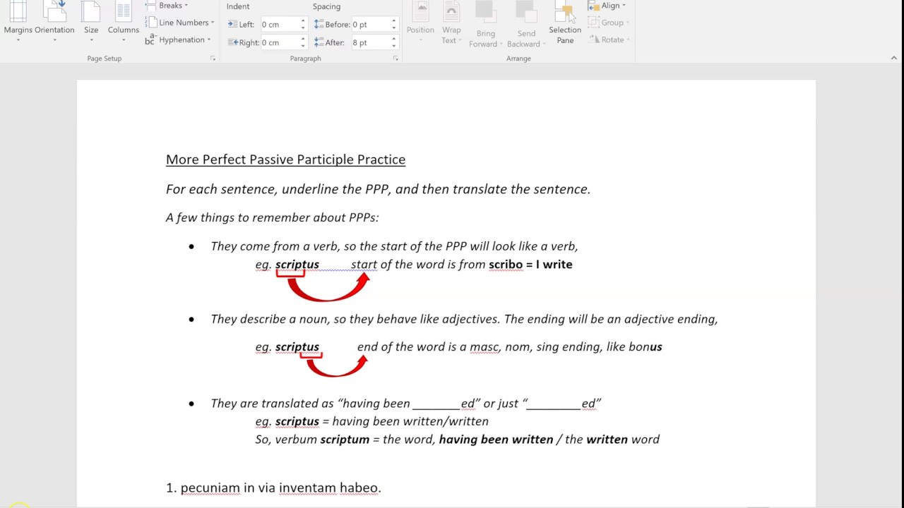 Perfect Passive Participle Practice YouTube