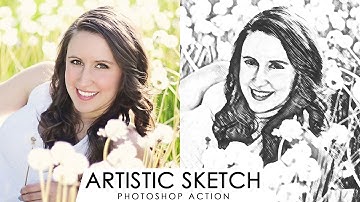 Artistic Sketch Effect Photoshop Action - Turn Photos into Crayon Pencil Drawing with Just One-Click