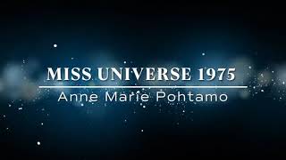 Miss Universe 1975 Anne Marie Pohtamo Miss Finland