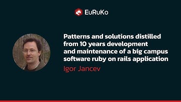 Igor Jancev, "Patterns and solutions distilled from 10 years development and maintenance of a ..."