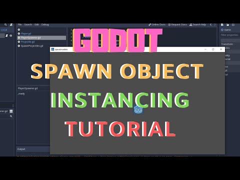 Godot spawn object or scene instancing beginner tutorial